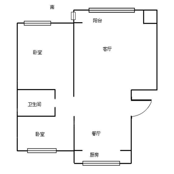 宝鼎花园二期2室2厅1卫97㎡