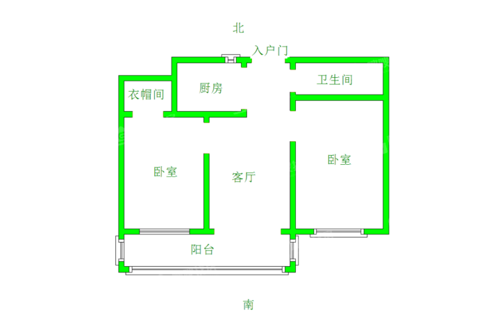 一中宿舍（维明路）2室2厅1卫57㎡