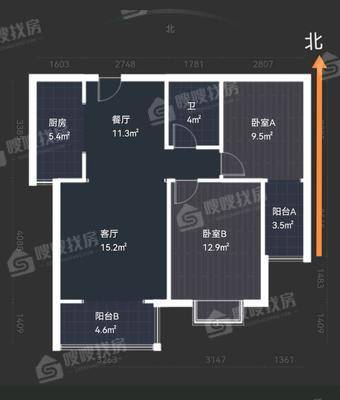 珠峰国际花园2室2厅1卫94㎡