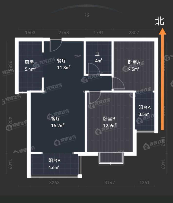 珠峰国际花园2室2厅1卫94㎡