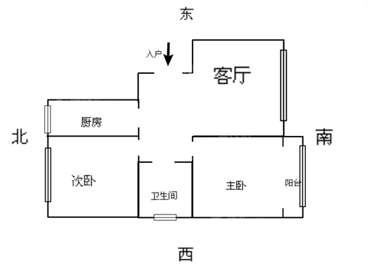 运河小区2室1厅1卫84㎡