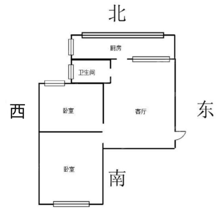 铁路新村2室2厅1卫66㎡