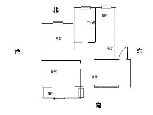 石油二部2室2厅1卫74㎡