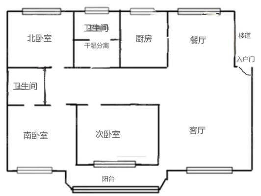 万泰家园3室2厅2卫135㎡