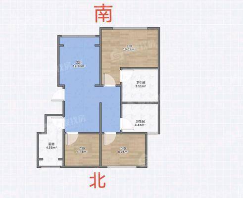 福溪帝苑一期3室2厅2卫126㎡