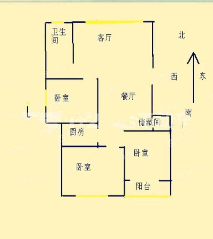 东方骏景3室2厅1卫118㎡