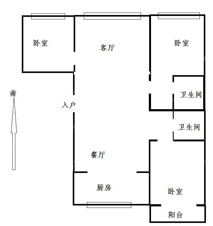 万华小区D区3室2厅2卫142㎡