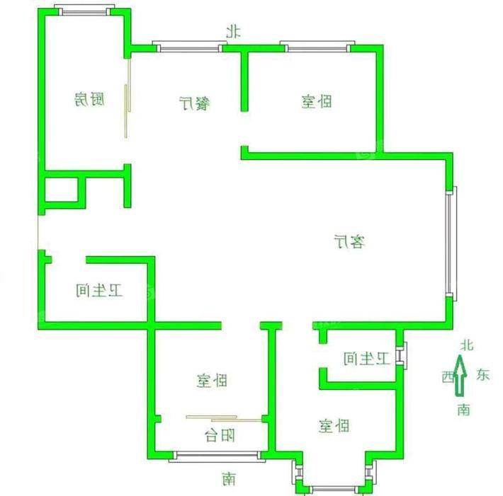 御河新城西区3室2厅2卫136㎡