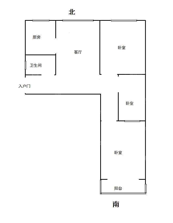 红星影院统建楼2室2厅1卫67㎡