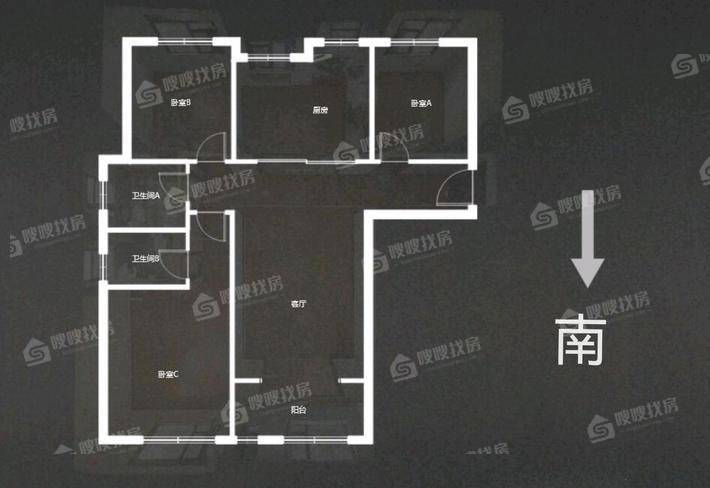 林荫大院3室2厅2卫119㎡