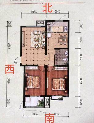 印象青城2室2厅1卫93㎡