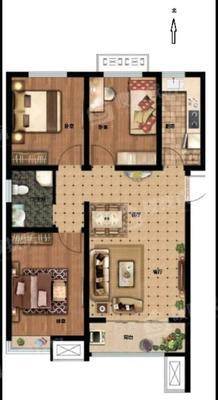博雅盛世D区3室2厅1卫110㎡