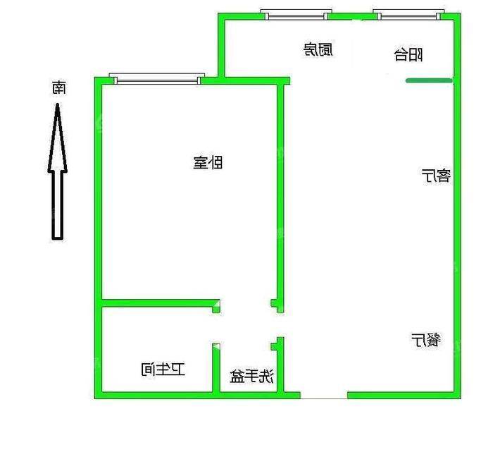 宏宇亚龙湾1室2厅1卫58㎡