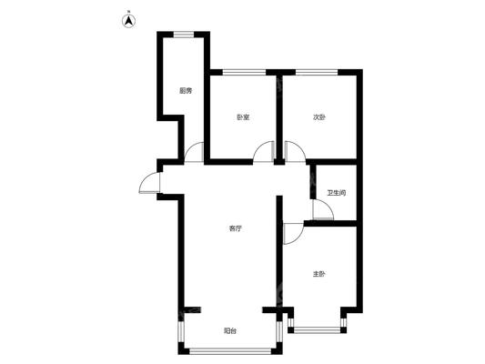 御河新城西区3室2厅1卫101㎡