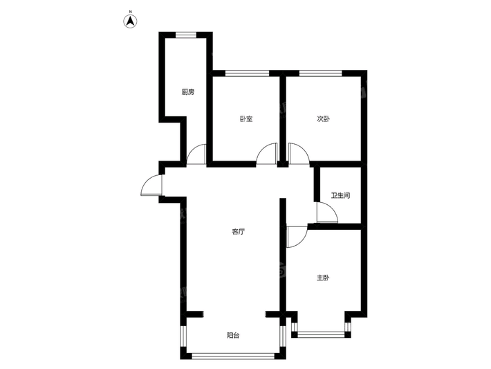 御河新城西区3室2厅1卫101㎡