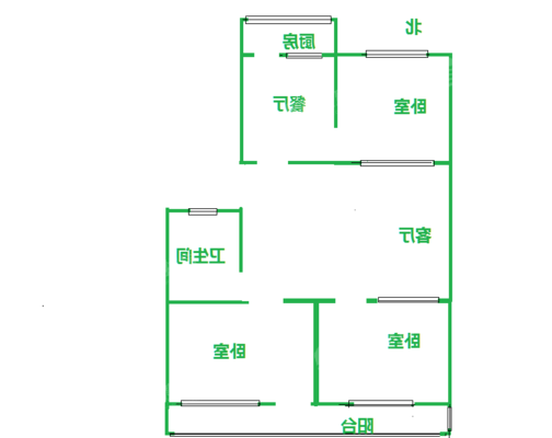 财经学校宿舍（小王庄财贸学校）3室2厅1卫89㎡