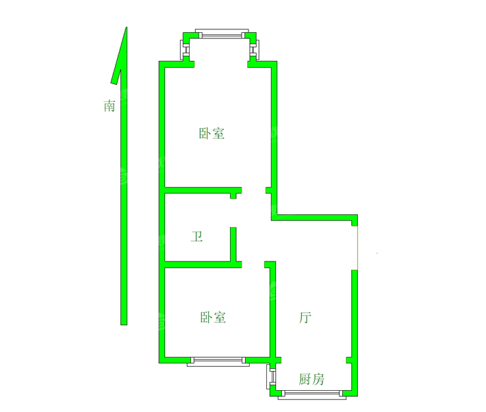 金鼎领域2室2厅1卫80㎡