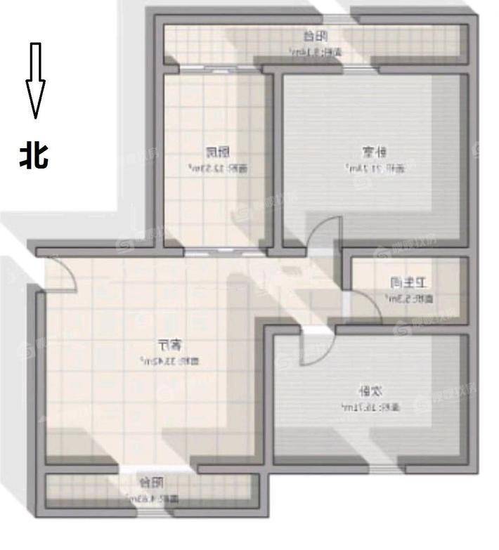 承市之光2室2厅1卫95㎡