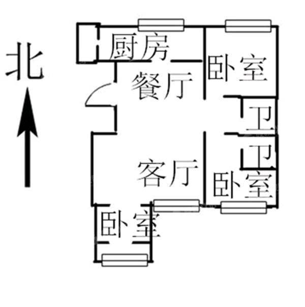 众和凤凰城3室2厅1卫130㎡