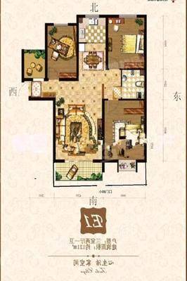 泰和世家（北区）3室2厅1卫121㎡