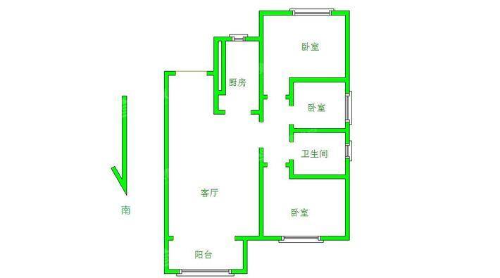 天成明月洲东区3室2厅1卫120㎡