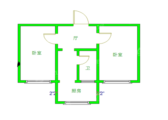 棉四生活区2室1厅1卫56㎡