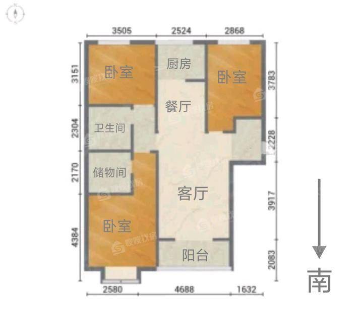 阳光四季城桃李苑A43室2厅2卫129㎡