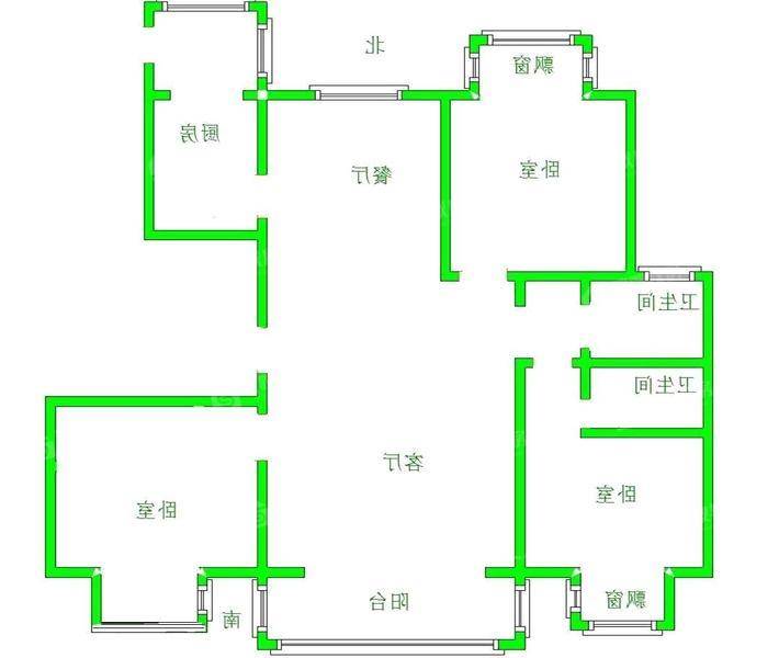 荣盛阿尔卡迪亚文景苑3室2厅2卫139㎡