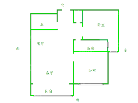 天成郡府西区2室2厅1卫92㎡