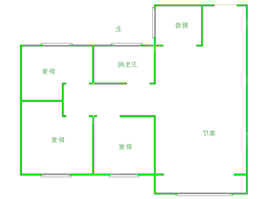 保利堂悦3室2厅1卫97㎡