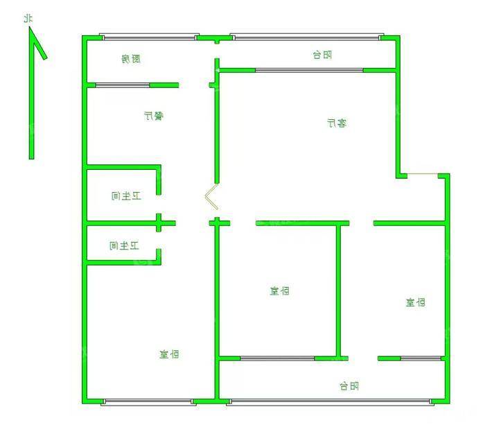 六监狱宿舍新楼3室2厅2卫121㎡