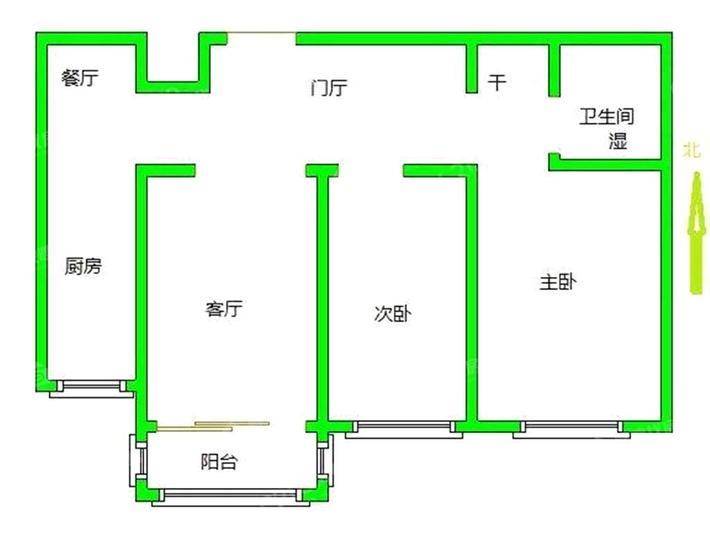 金鼎领域2室2厅1卫99㎡