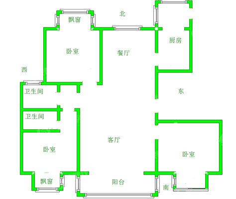 荣盛阿尔卡迪亚文景苑3室2厅2卫139㎡