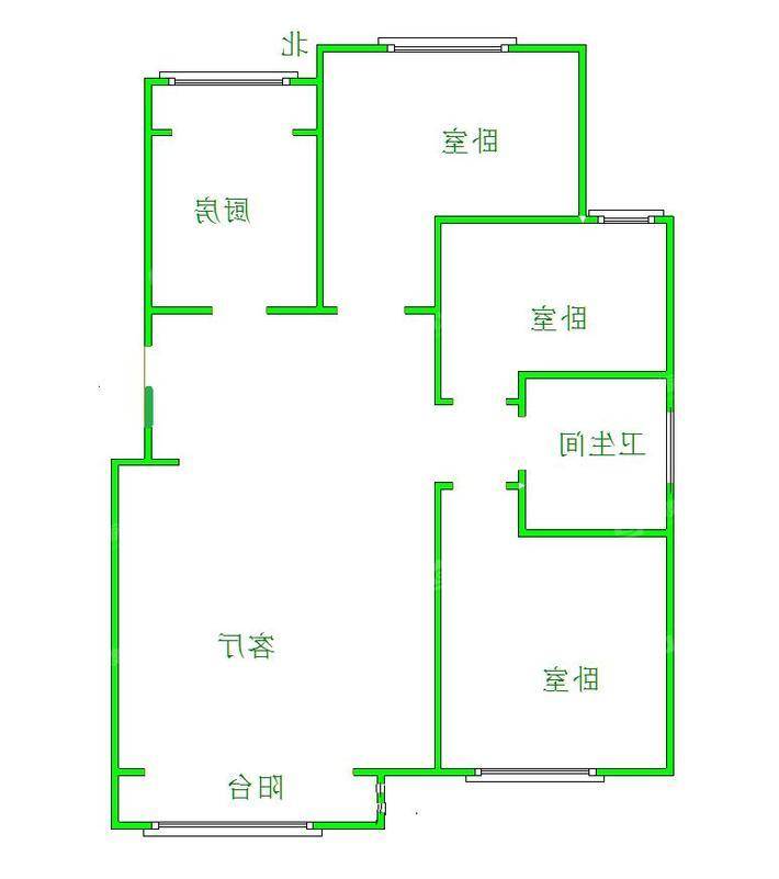 一世界回迁1-153室2厅1卫110㎡