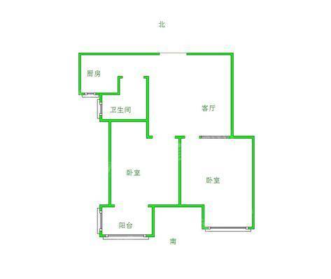 阿尔卡迪亚锦绣天地A区2室1厅1卫58㎡