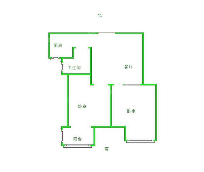阿尔卡迪亚锦绣天地A区2室1厅1卫58㎡