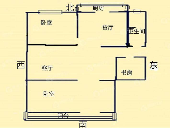 房产家属院（县房管局宿舍）2室2厅1卫80㎡