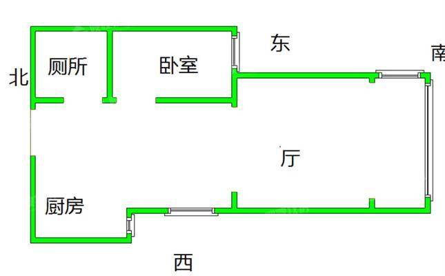 禧福荷堂C区1室1厅1卫53㎡