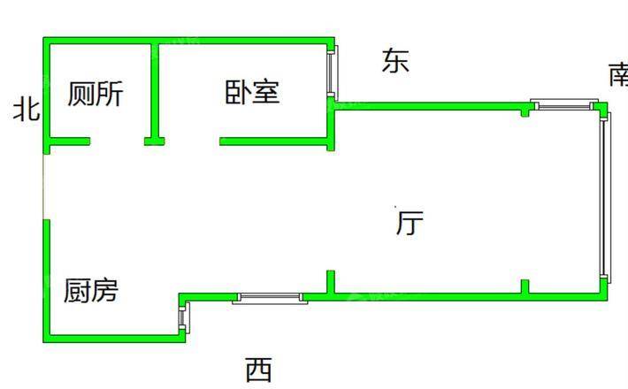 禧福荷堂C区1室1厅1卫53㎡