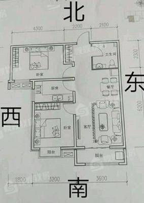 泰合星耀城2室2厅1卫82㎡