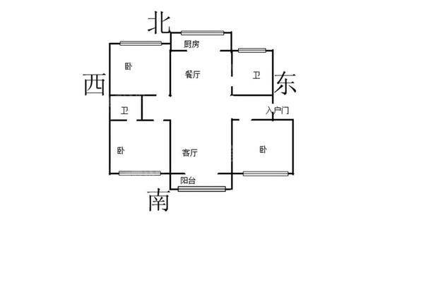 恒顺花园3室2厅1卫129㎡