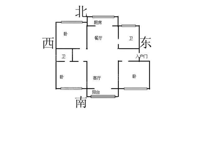 恒顺花园3室2厅1卫129㎡