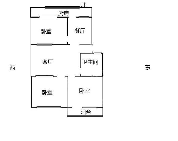 经贸委宿舍楼（小王庄）3室1厅1卫101㎡