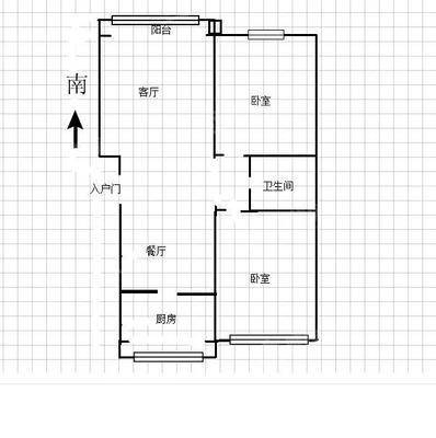 福溪帝苑一期2室2厅1卫91㎡