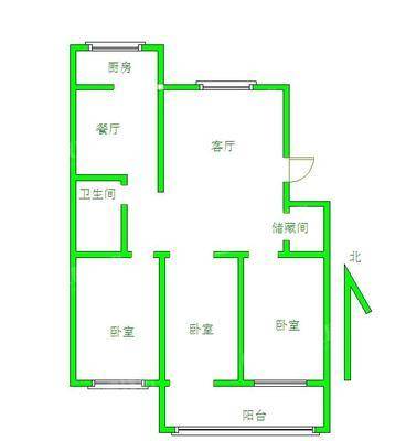 幞园新村3室2厅1卫115㎡