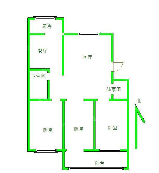 幞园新村3室2厅1卫115㎡