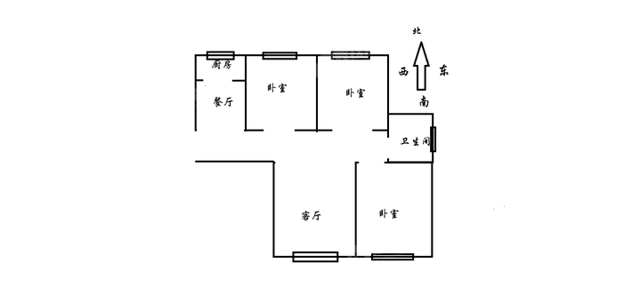 禧福荷堂B区3室2厅1卫103㎡