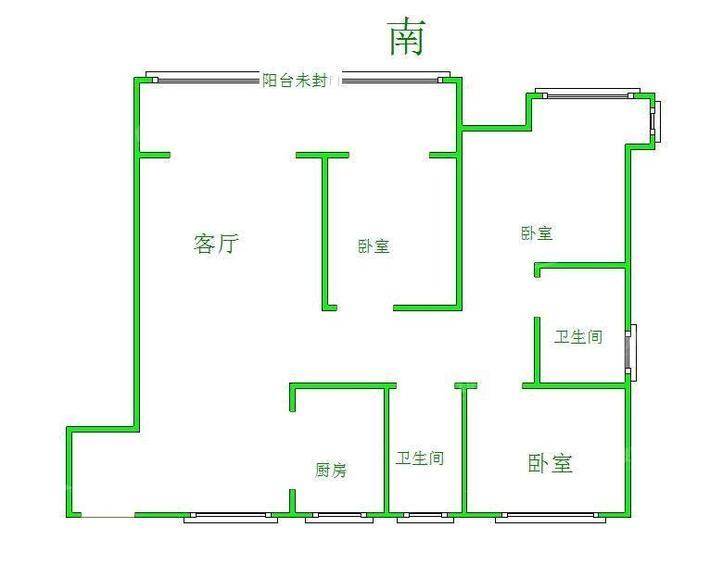 荣盛名邸3室2厅2卫129㎡