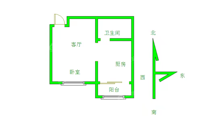 御景狮城1-10#1室1厅1卫57㎡