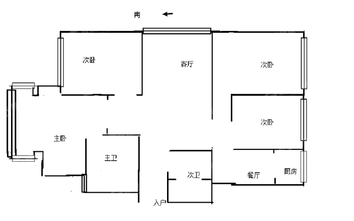 万华小区D区4室2厅2卫165㎡